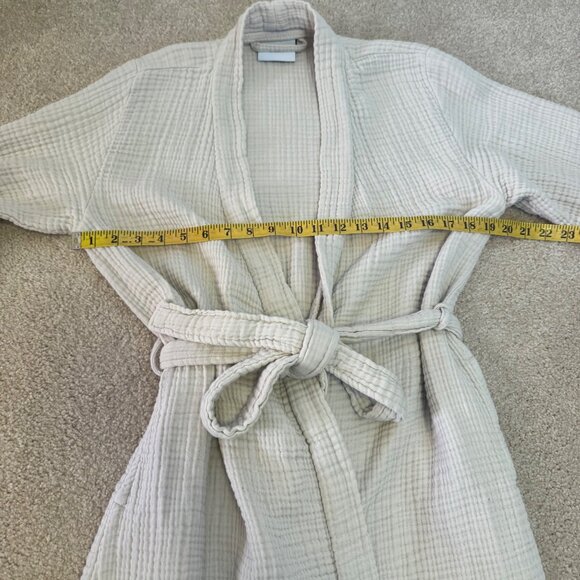 Parachute Cloud Cotton Robe Waffle Weave Size Medium Beige - Picture 8 of 9